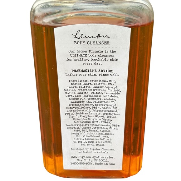 Bigelow Body Cleanser No 1161 Moisturizing Lemon with Aloe 10 oz - Picture 3 of 4